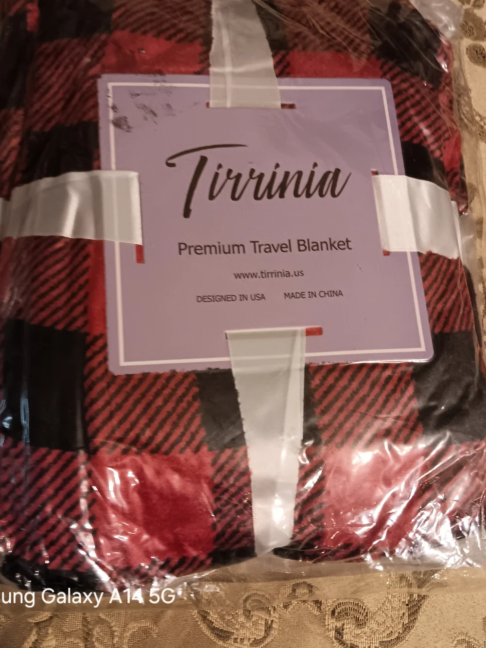 Red and Black Plaid Travel Blanket